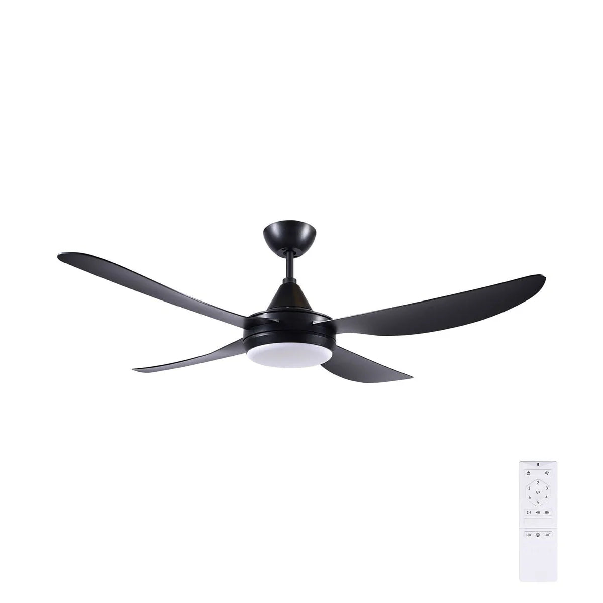 Brilliant Vector 56'' DC Ceiling Fan with Light Tri- Black/ White 40W 240V- 22697/06, 22697/05