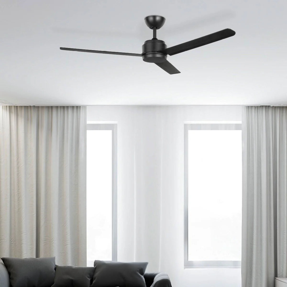 Brilliant Solana 48" AC ABS Ceiling Fan Black/ White 55W 240V- 22759/06, 22759/05