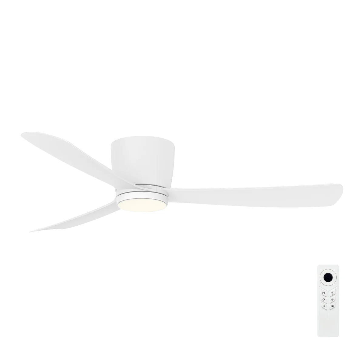 Brilliant 52" Costa 3-Blade Low Profile Ceiling Fan with LED Light Tri- White 20W 240V- 22947/05