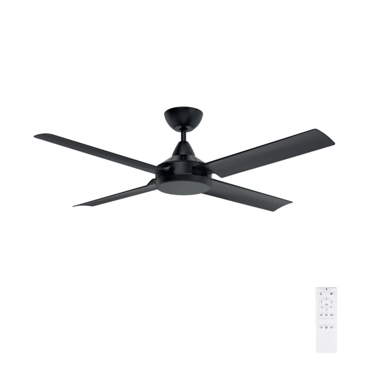 Brilliant Cairns 52" Ceiling Fan Matt Black/ Matt White 35W 240V- 22972/06, 22972/05