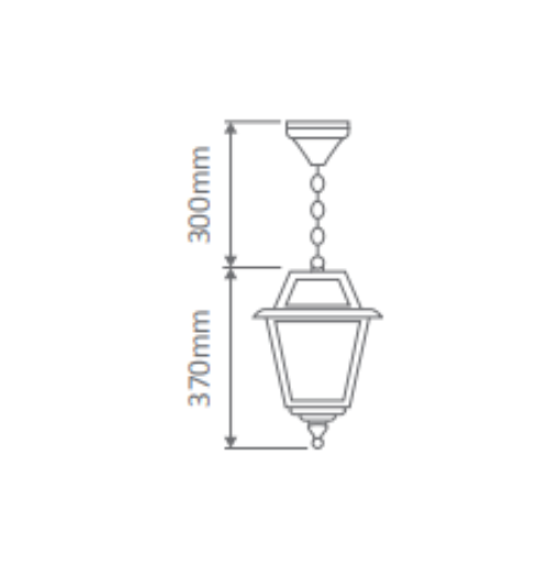 Domus AVIGNON CHAIN PENDANT B22 Pendants Beige / Black / Burgundy / Green / White - Avignon - Domus Lighting