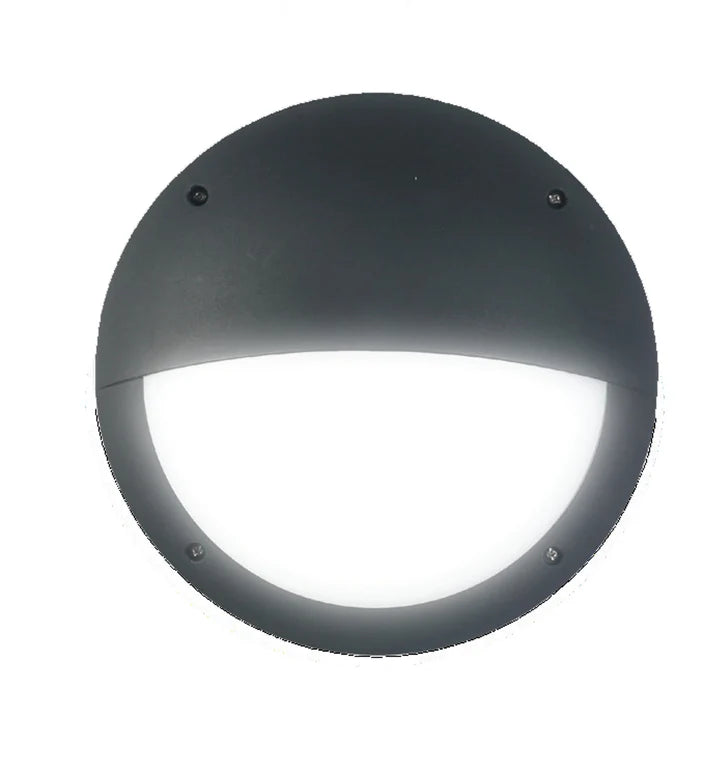 CLA BULK: Exterior LED Eyelid Bulkhead 4000K Black 12W 220-240V IP66 - BULK7A