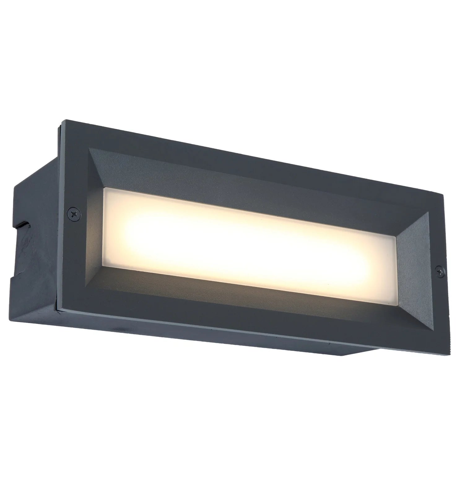 CLA BRICKTRI: LED Recessed Exterior Wall Lights Tri- Dark Grey / Dark Grey Frosted / White / White Frosted 13W 100-240V IP65 - BRICKTRI