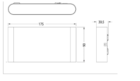 SAL Carina Up/Down Exterior Wall Lights Tri - White / Black 10W 240V IP65 - SE7150