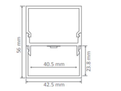 Domus BLOC-42 Surface Mounted LED Channel and Accessories Aluminium / Black / White - 22020, 22294, 22295 - Domus Lighting
