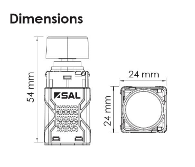 SAL STARGEM III SES70801TC LED Flood Light Tri - Black / White 15W 240V IP54 - SES7080/1TC/BK, SES7080/1TC/WH - SAL Lighting