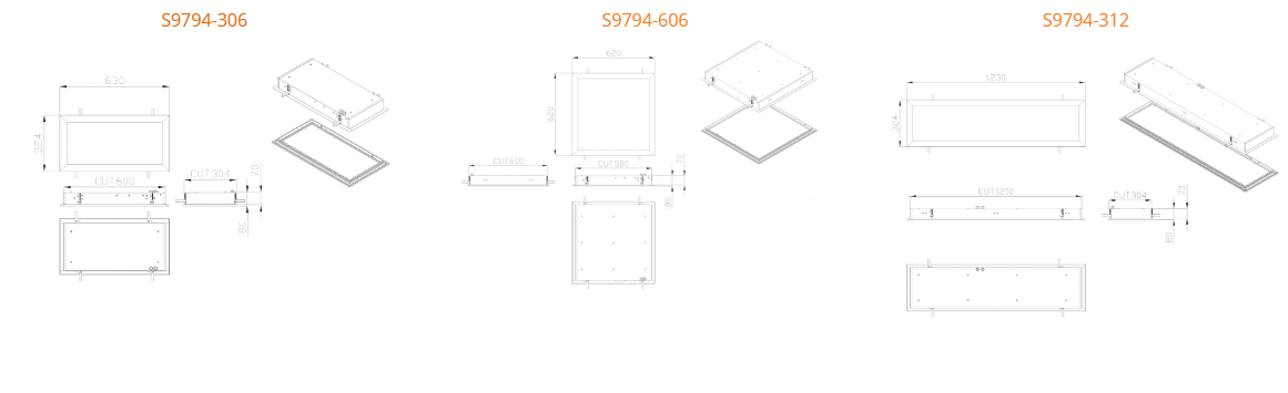 SAL BISMARCK II S9794 LED Panels and Troffers 4000K White 34/53W 240V - S9794 - SAL Lighting