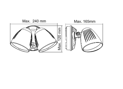 SAL STARGEM II SE7060 LED Flood Light 5000K Black 20W 240V IP54 - SE7060NDL/BK - SAL Lighting