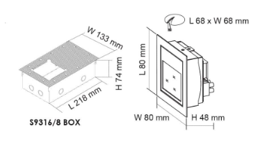 SAL Leeman LED Wall Light 3000K White / Anodised Silver 12V - S9318 - SAL Lighting.