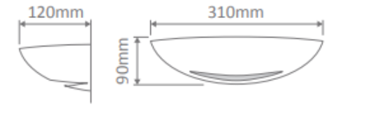 Domus BF - 8235 Ceramic Two Way Interior Wall Light White 240V - 11115- Domus Lighting