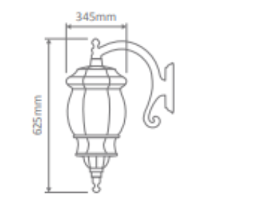 Domus Vienna- Large Wall Bracket Exterior Wall Lights Beige / Black / Burgundy / Green / White IP43 - 16128, 16129, 16130, 16131, 16132 - Domus Lighting