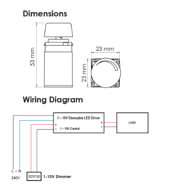 SAL Dimming Controller Electrical Accessories White 1-10V IP20 - SDF30 - SAL Lighting