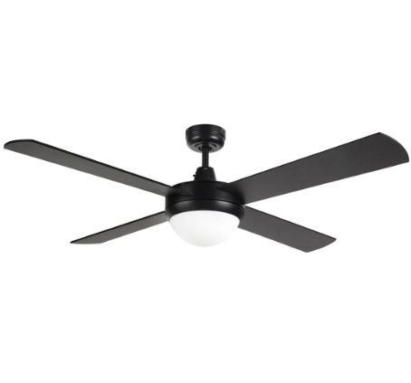 Brilliant TEMPEST-II 52in. Light with Ceiling Fan White/ Black/ Brushed Aluminium 50W 240V - 99988/05, 99988/06, 99988/13