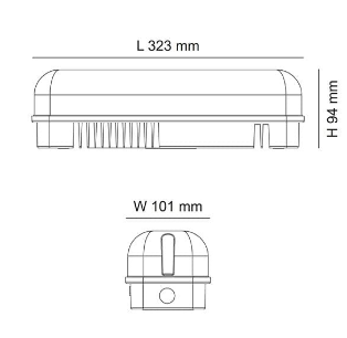 SAL REC-Bunker SE7087L LED Bulkheads 4000K White 18W 240V IP54 - SE7087L - SAL Lighting