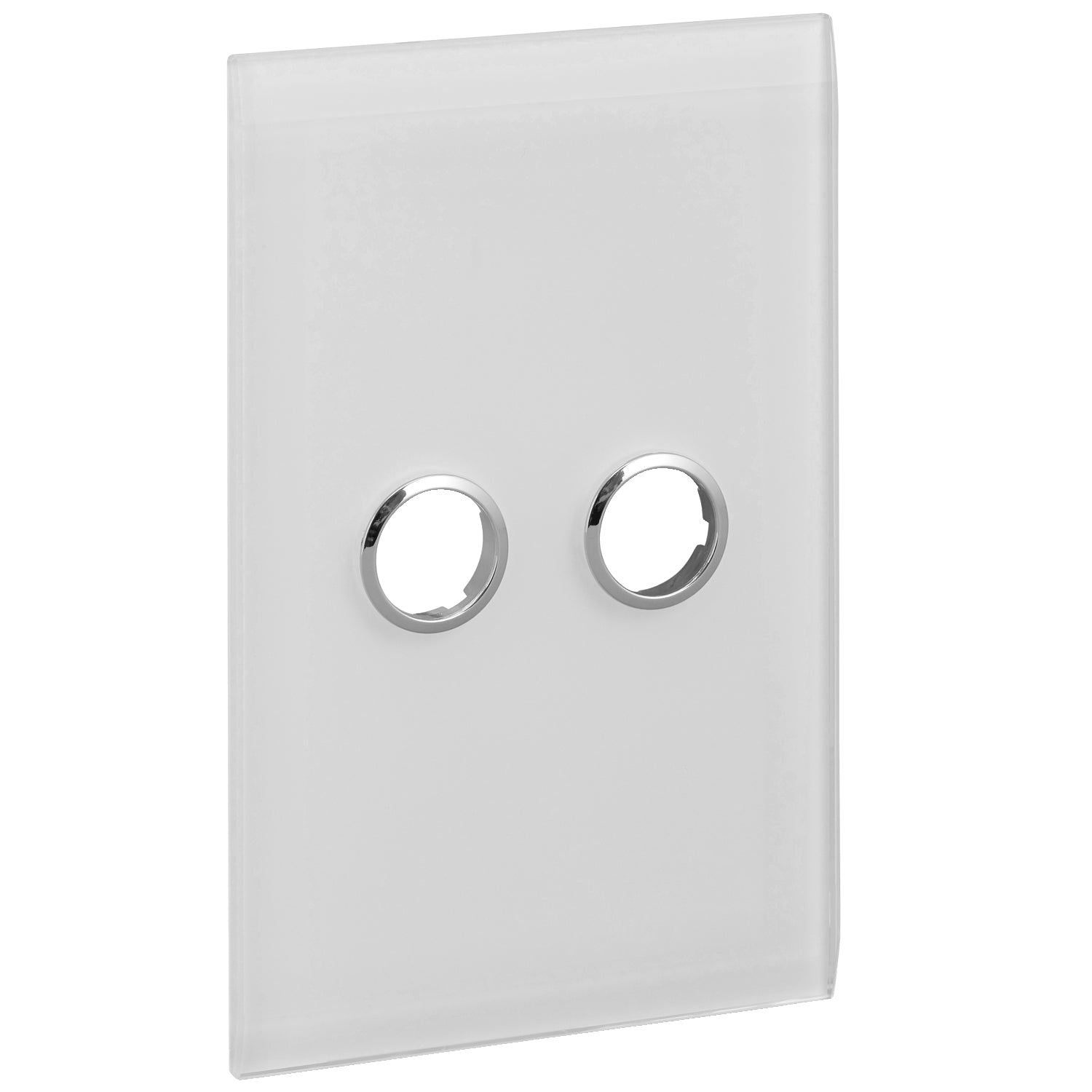 Clipsal Glass Fascia, C-Bus Control and Management System, 2 Gang, Saturn Series, Rectangular- 5082F-PW- Facia to suit wall plate (5082PW) *Facia only. Wall plate not included.