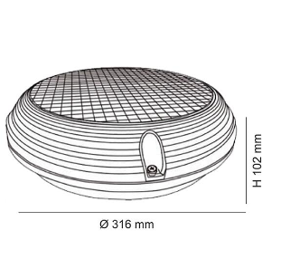 SAL Memphis Round SL9719RD EM LED Emergency 4000K White 22W 240V IP65 - SL9719RD/EM- SAL Lighting
