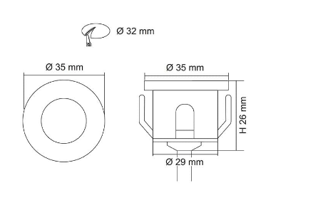 SAL Hamptons SE8002 Garden Step and Up Lights 3000K 5000K Stainless Steel 240V IP65 - SE8002