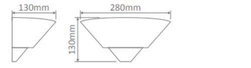 Domus BF - 7908 Ceramic Frosted Glass Up/Down Interior Wall Light White 240V - 11051- Domus Lighting
