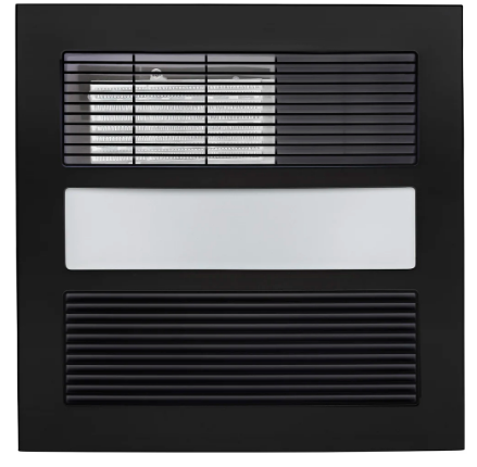 Brilliant SOLACE- 4-in-1 Bathroom Mate Ceiling Fans 4200K White/ Black 35W 240V IP20 - 21476/06, 21476/05