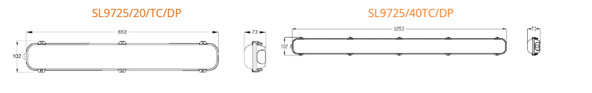 SAL SOL-ECO SL9725TC/DP LED Weatherproof Tri - Grey 20/40W 240V IP65 - SL9725/20TC/DP, SL9725/40TC/DP - SAL Lighting