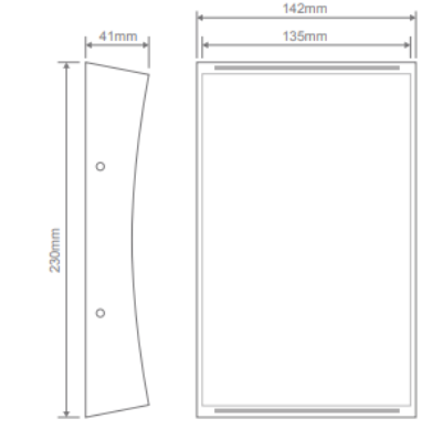 Domus DENT-2-WB LED Wall Light Tri - Black / White 2x6W 240V IP54 - 19011, 19012 - Domus Lighting