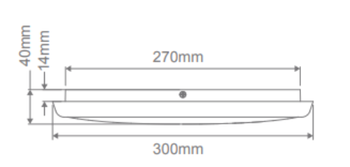 Domus Solar-300mm Square Slimline Dimmable LED Oysters Tri- White 25W 240V IP54 - 20944