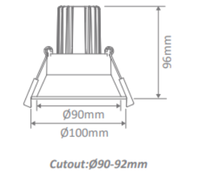 Domus Cell 9 D90 Complete Dimmable LED Downlight Kit 5CCT - White / Black 9W 200-240V IP44 - 21672, 21673- Domus Lighting