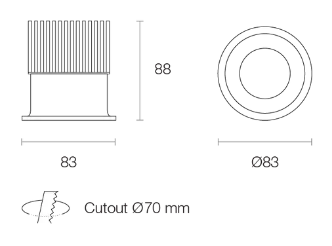 Trend MINILED XDJ10 LED Downlights 3000K 4000K White/Black/Silver 10W 180-265V IP65 - XDJ103, XDJ104