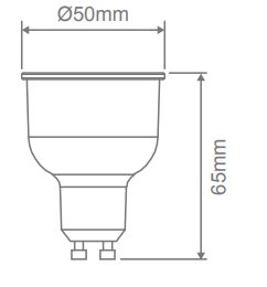 Domus GU10 Dimmable Lamps and Globes Tri- 6W 240V IP20 - 65112