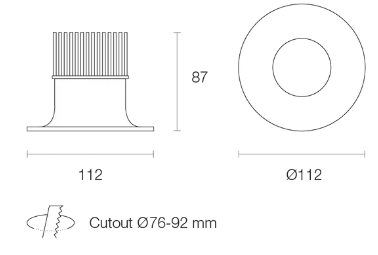 Trend MINILED XDK10 LED Downlights 3000K 4000K White / Black / Silver 10W 180-265V IP44 - XDK103, XDK104- Trend Lighting