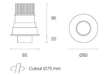 Trend MINILED XDQ10 LED Downlights 3000K 4000K White/Black/Silver 10W 180-265V IP20 - XDQ103, XDQ104