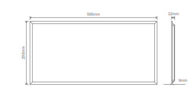 Domus Trim-306 Rectangular Recessed Plaster Frames LED Panels and Troffers Satin White - 19325