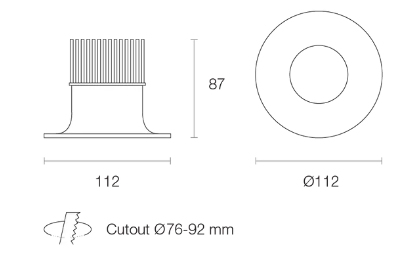 Trend Platinum P12K LED Downlights 3000K 4000K White / Black / Silver 10W 180-265V IP44 - P12K3, P12K4 - Trend Lighting