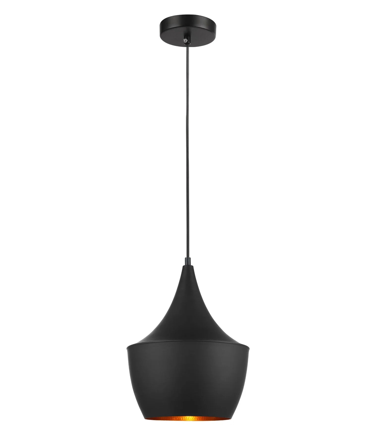 CLA Caviar Angled Bell Interior Pendant Black 220-240V - CAVIAR5