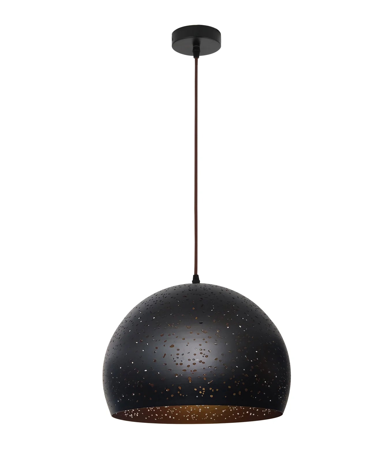 CLA CELESTE: Bohemian Rustic Embossed Bell Shape Interior Pendants Black 240V- CELESTE1A, CELESTE2A