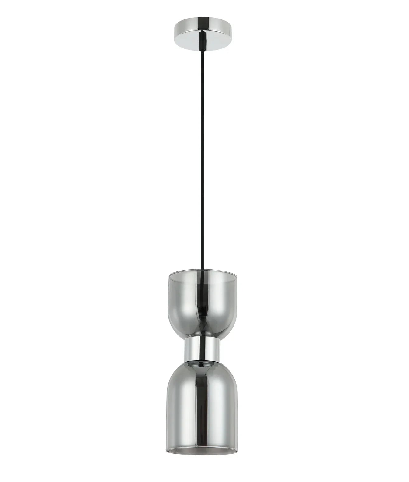 CLA CLESSIDRA: Mirror Ellipse Interior Pendants Smokey Black / Opal Glass 220-240V - CLESSIDRA1, CLESSIDRA2 - CLA Lighting