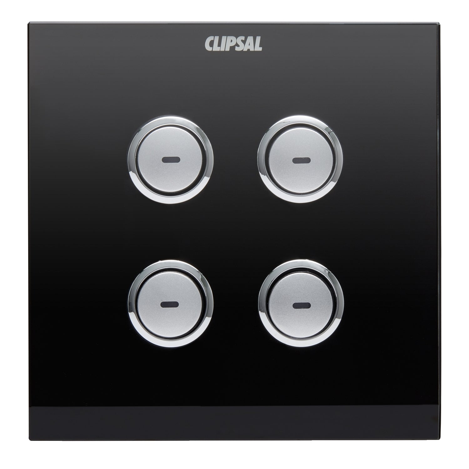 Clipsal C-Bus SpaceLogic Wall Plate 4 Gang Black- E5084680