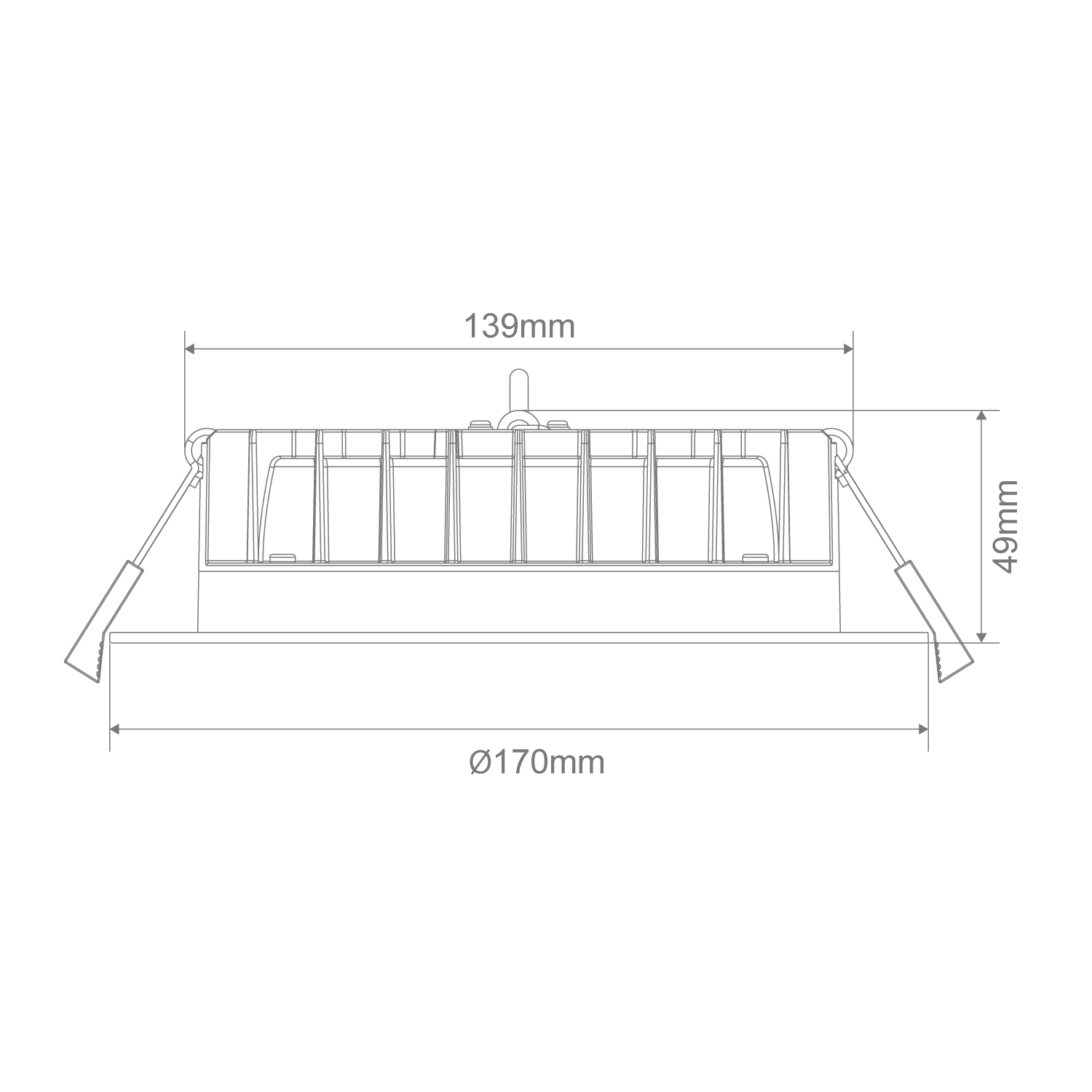 Domus DECO-18 Deepset Round Dimmable LED Downlights Tri- White/ Black 18W 240V IP44- 20417, 20418