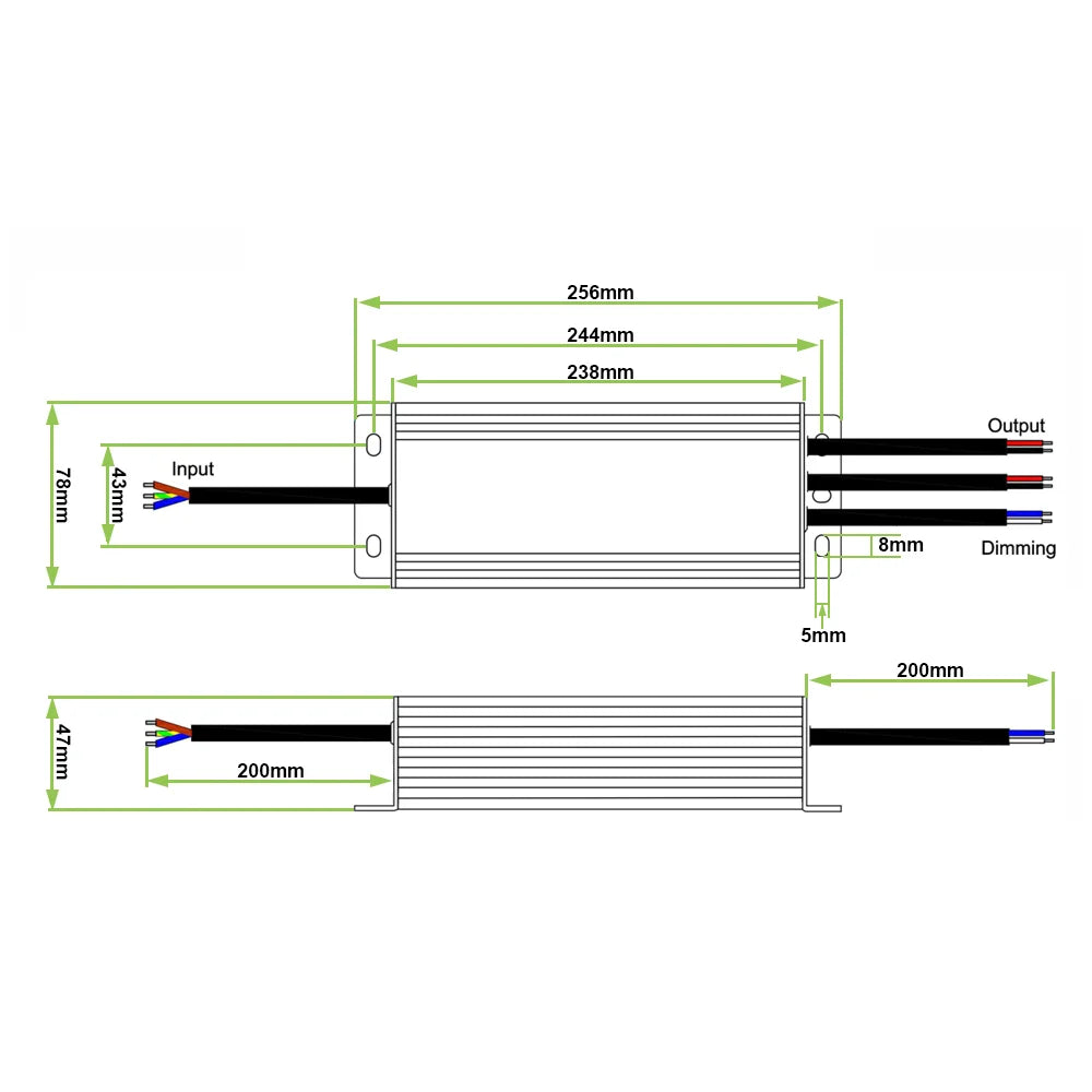 Azoogi 5-in-1 Dimmable Driver 200W 24V IP67 - ADR012D