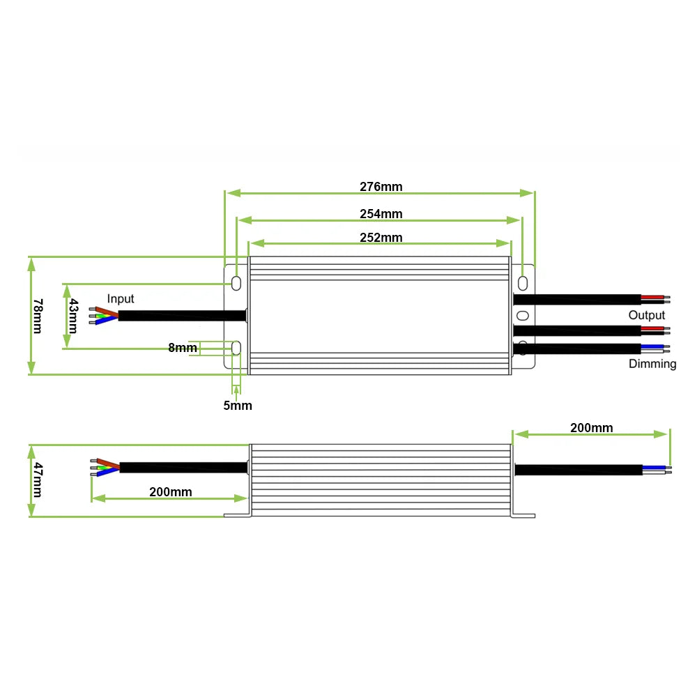 Azoogi 5-in-1 Dimmable Driver 300W 24V IP67 - ADR016D