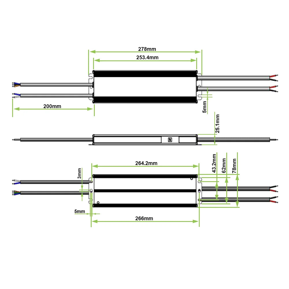 Azoogi DALI-2 and Push-DIM Driver 150W 24V IP67- ADR010DA