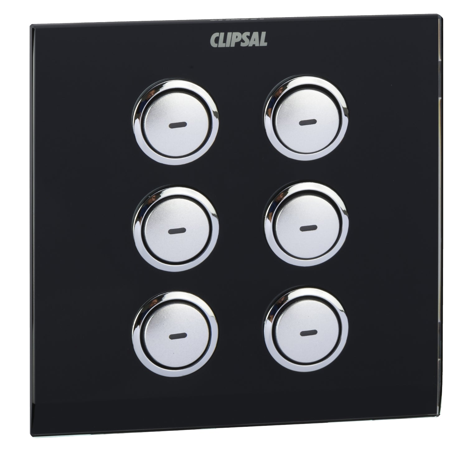 Clipsal C-Bus SpaceLogic Wall Plate 6 Gang Pure White/ Saturn Black/ White - Replaces 5086NL-680, 5086NL-GF, 5086NL-GF