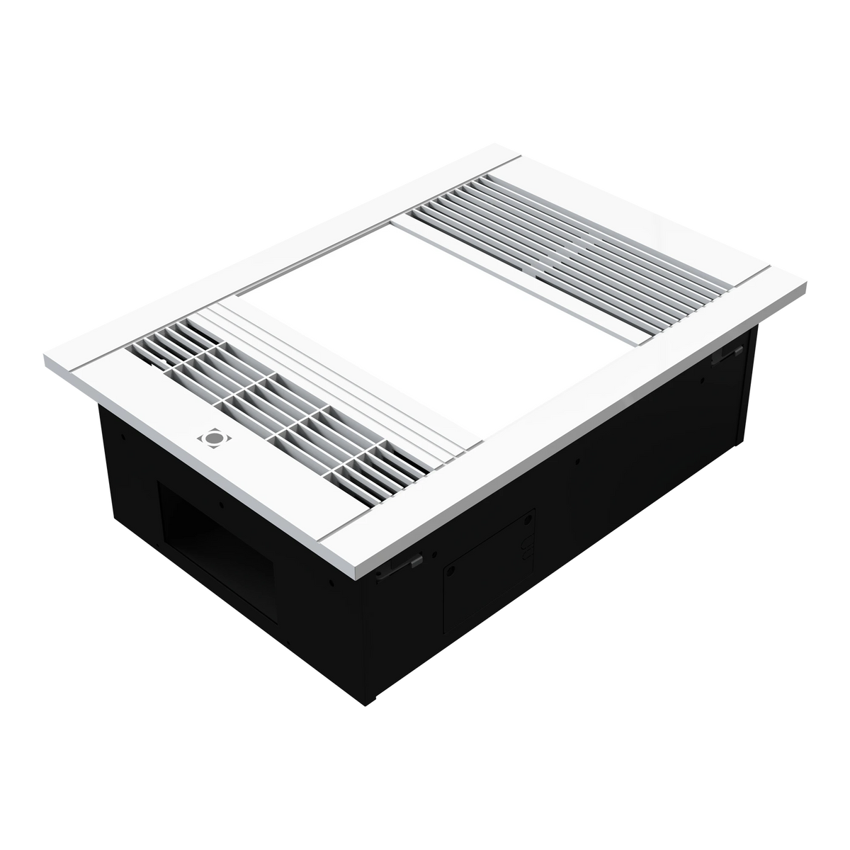 Domus Elevate 56086 white bathroom heater, angled view