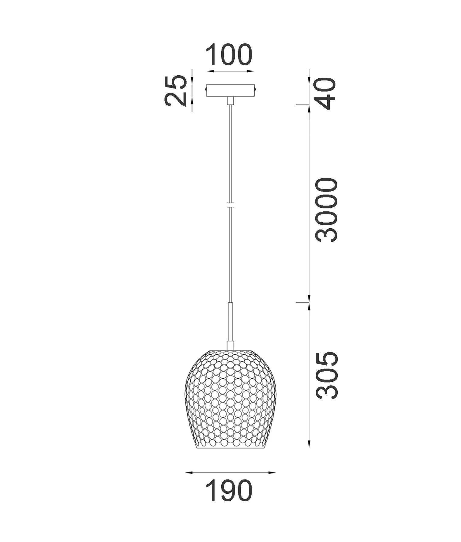 CLA FOSSETTA: Interior Wine Glass Shape Dimpled Interior Pendants Amber/ Smokey Black 240V - FOSSETTA1, FOSSETTA2
