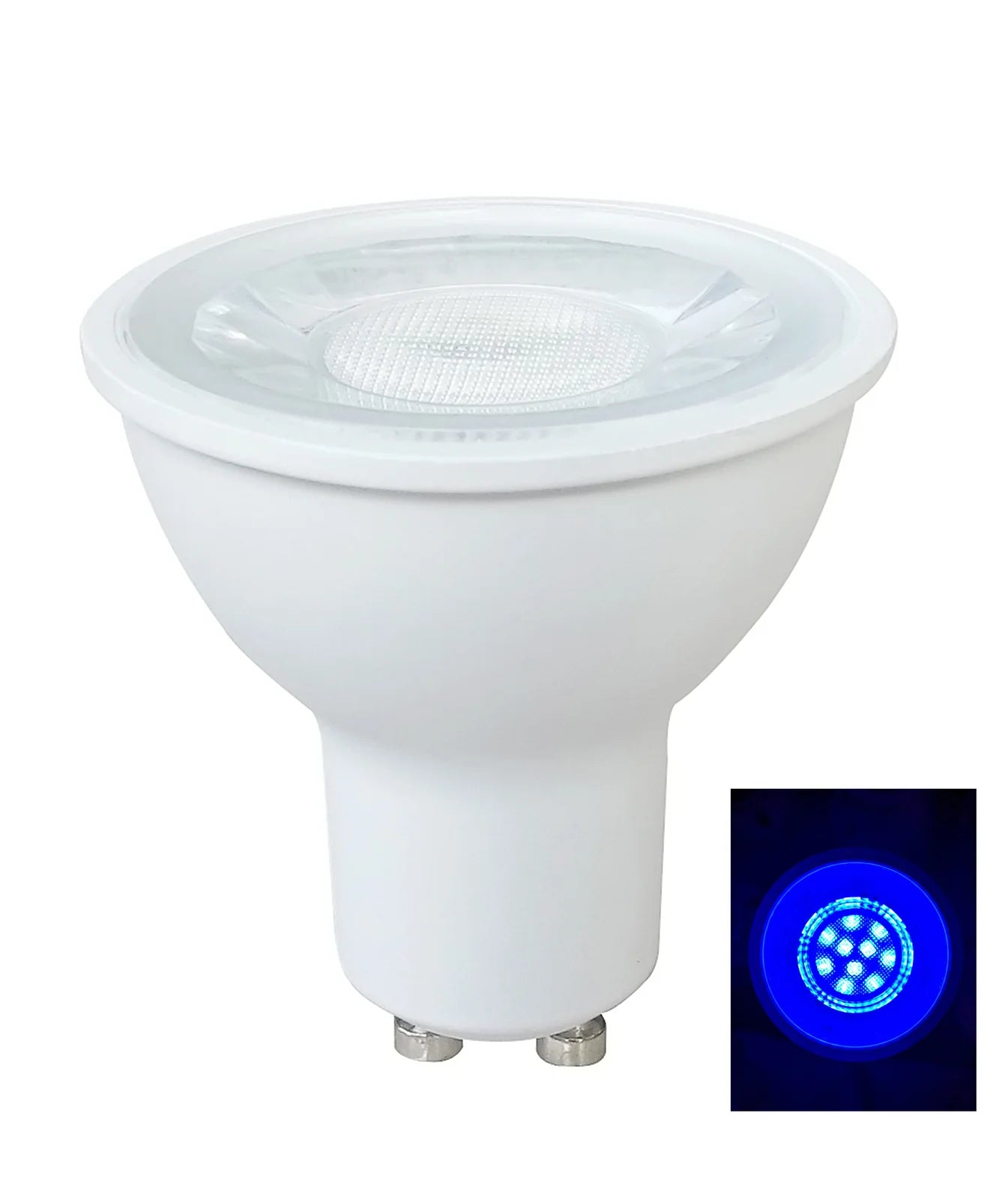 CLA GU10 Coloured Lamps and Globes Blue/ Red/ Green 5W 220-240V IP20- GU10B01A, GU10R01A, GU10G01A