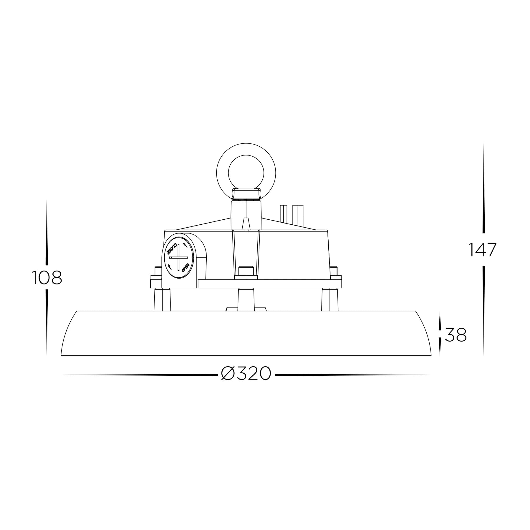 Havit Commercial Adjustable Wattage LED High Bay Black 200W 240V IP65- HCP-2922000