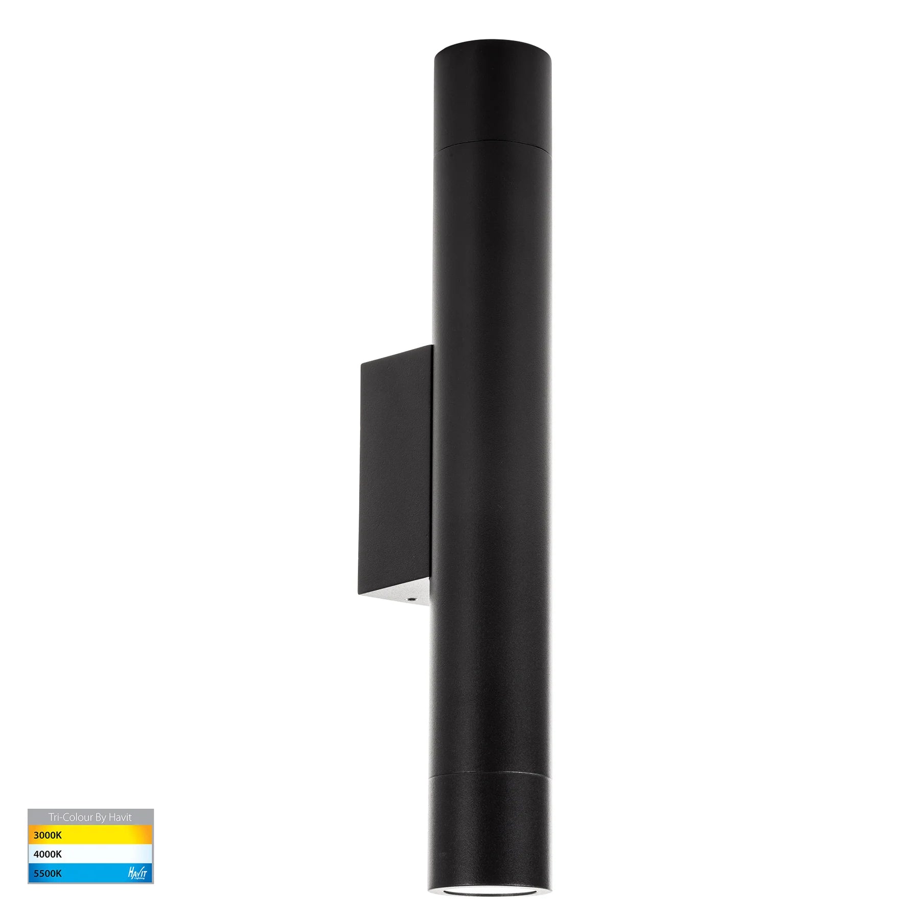 Havit Dugo Up & Down Exterior Wall Lights Tri- Aluminium Black 2x3W 240V IP65- HV10293T