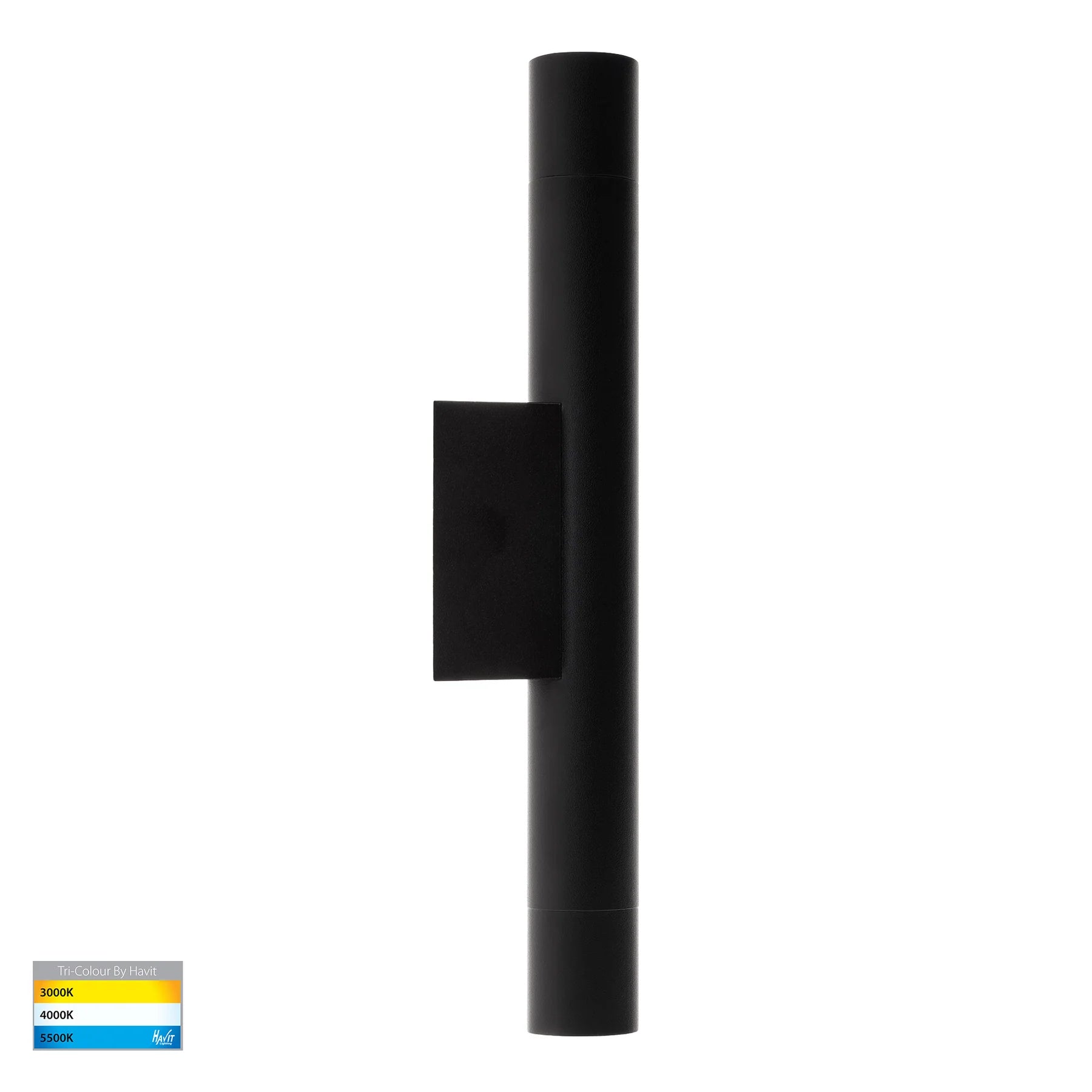 Havit Dugo Up & Down Exterior Wall Lights Tri- Aluminium Black 2x1.5W 240V IP65- HV10295T