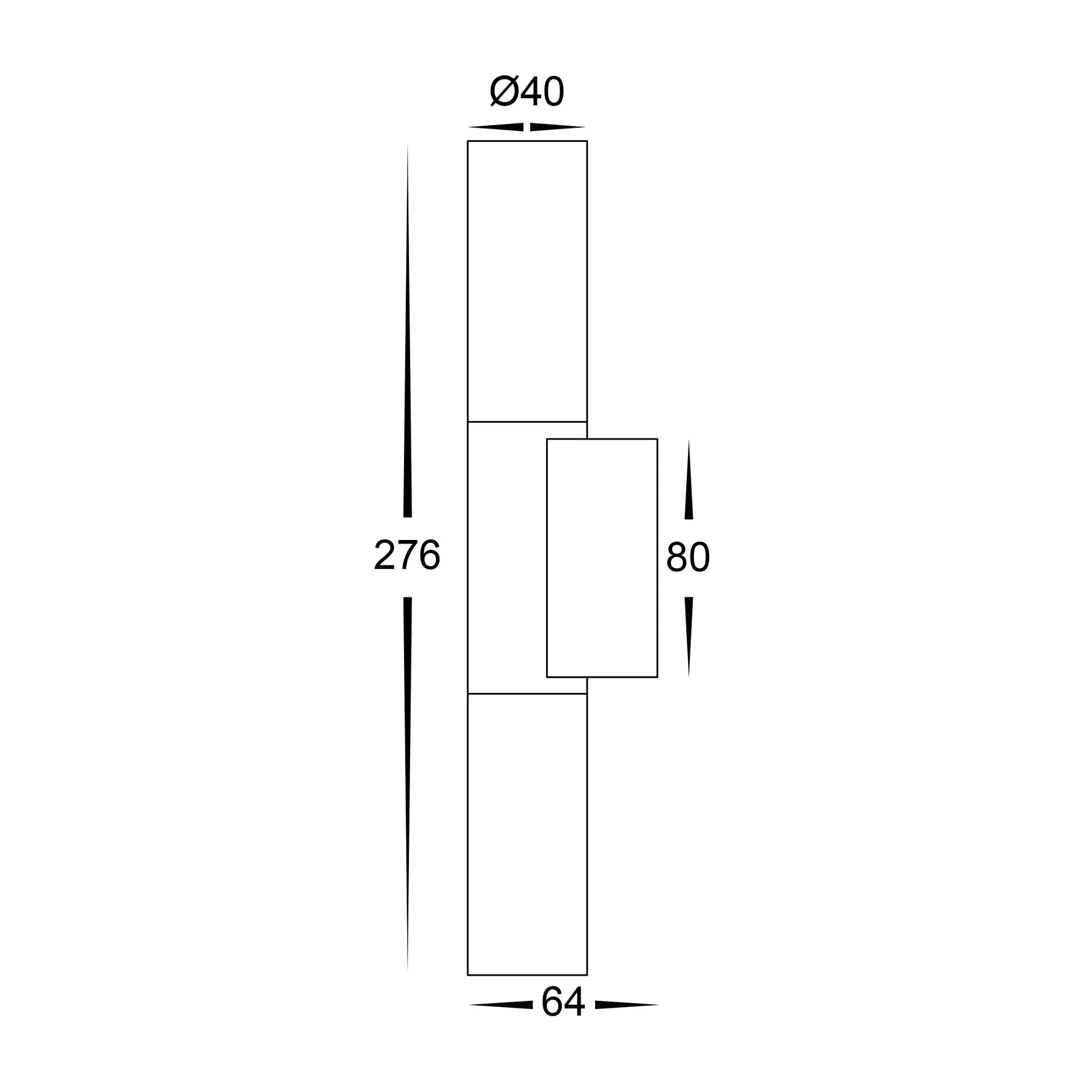 Havit Akril 2 Light Exterior Wall Lights Tri- Aluminium White 2x3W 240V IP65- HV10932T-WHT