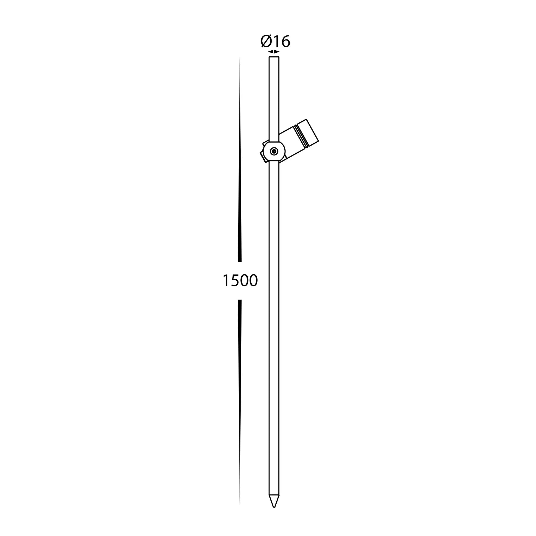 Havit Lille 1500mm Post to suit HV1441T-BLK Accessories Black - HV1441-POST